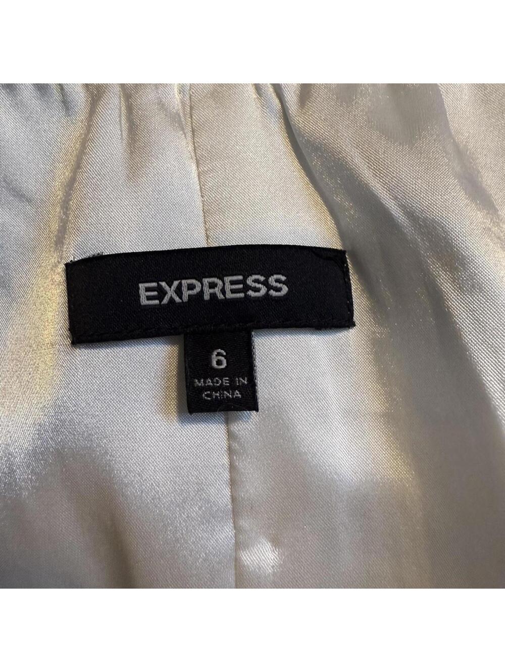 Express Strapless Ruched Two-Tone Dress - Picture 3 of 3